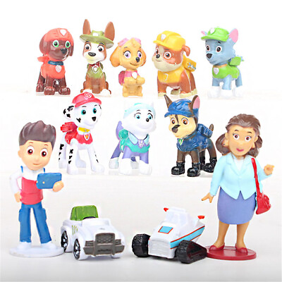 12PCS Set Paw Patrol Ryder Pups Cartoon PVC Action Figure Gift Kids Toy Decor $15.28