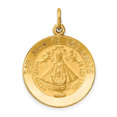 #ad 14k Our Lady of San Juan Medal Pendant Bracelet Necklace $511.34