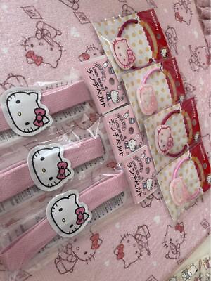 #ad Hello Kitty 50Th Anniversary Pink Retro Hair Tie Lunch Belt Bulk Sale $39.00