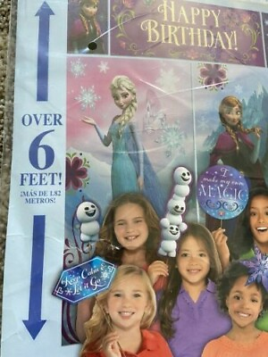 Frozen Birthday Party Scene Setter Wall Decoration Kit Backdrop With Photo Props $11.50