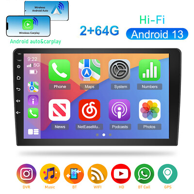 #ad 2 Din 10.1quot; Android 13 Car Stereo Radio Carplay Auto GPS Navi WIFI BT FM 264G $69.99