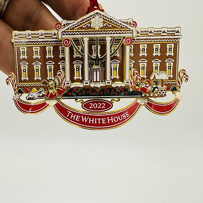 #ad White House Christmas Ornament 2022 Official Nixon Historical Post Office Set 2 $45.00