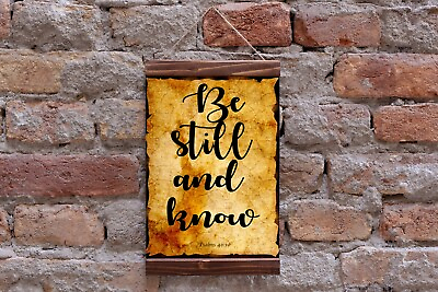 #ad Be Still and Know Psalm 46:10 Christian Nursery Wall Art Christian Gift Canvas $33.00