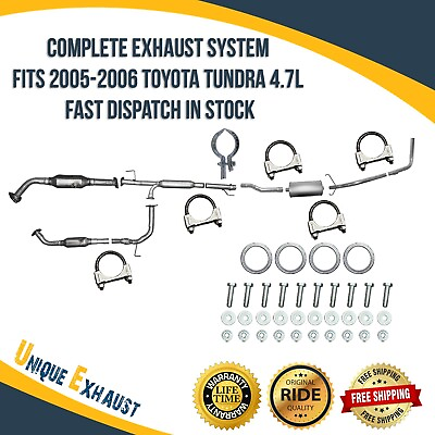 #ad Complete Exhaust System Fits 2005 2006 Toyota Tundra 4.7L Fast Dispatch In Stock $944.18