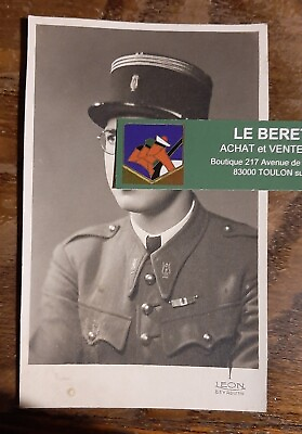 #ad Carte Photo LEON à Beyrouth 1930s Chef Musique Médaille Liban Troupes du Levant EUR 26.99