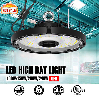 #ad UFO LED High Bay Lights 100W 150W 200W 240W Led Warehouse Shop Light 5000K $79.26