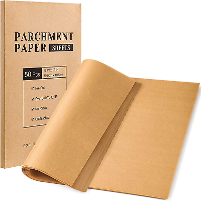 Parchment Paper Sheets Unbleached Parchment Baking Sheets Precut Parchment Pap $8.96