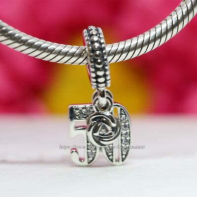 #ad Authentic Pndora 50 Years of Love Silver Dangle Charm Clear CZ 797264CZ $34.99