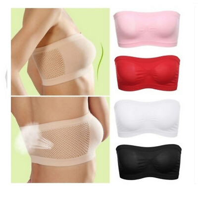 #ad Womens Stretch Strapless Padded Seamless Tube Top Bra Underwear One Size Basic AU $7.89