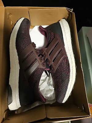 #ad Adidas Men#x27;s Ultra Boost Shoes Us Size 13 Burgundy S80732 Pre Owned Near Mint C $89.99