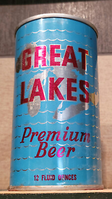 #ad 1970 GREAT LAKES PULL TAB BEER CAN STEEL ASSOCIATED BREWING 4 CITY CHICAGO EMPTY $20.00
