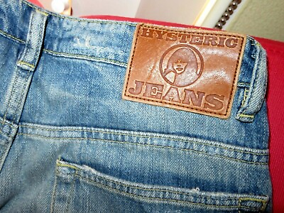 #ad HYSTERIC GLAMOUR Japan curved hem shredded slim 0134AP05 jeans XXS 27quot; waist $159.95