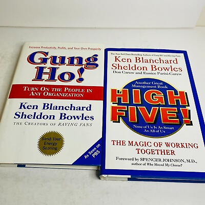 #ad Ken Blanchard 2 Books Gung Ho amp; High Five hardcover GREAT PAIR $12.95