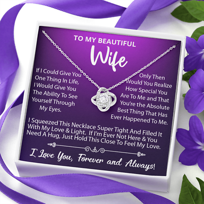 To My Wife Necklace Gift For Wife Wife Birthday Gift Valentine Gifts For Her $37.97