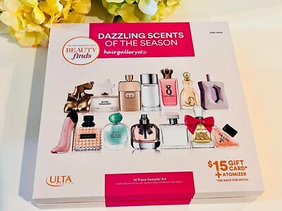 #ad #ad Ulta Beauty Dazzling Scents Of The Season 14 pc Sample Perfume Vials Gift Set $39.99