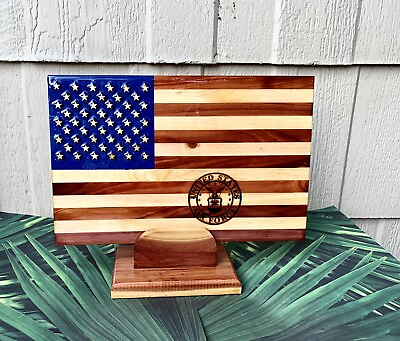 #ad Air Force Flag wooden flag patriotic gift American flag veteran gift $60.00