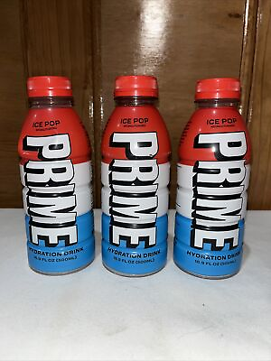 #ad Qty 3 NEW PRIME Hydration Drink ICE POP 16.9 oz bottles $7.64