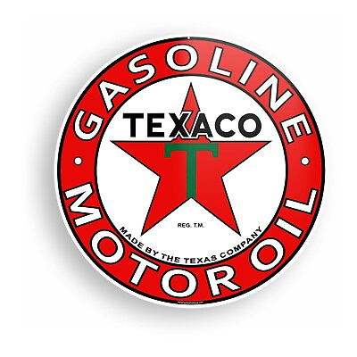 #ad Texaco Gasoline Motor Oil Rust Proof Aluminum Metal Garage Wall Sign $22.95