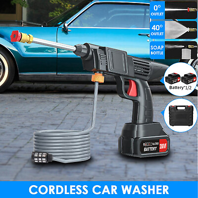 #ad Cordless High Pressure Washer Spray Water Gun Car Washing Cleaning Machine Kit $38.69