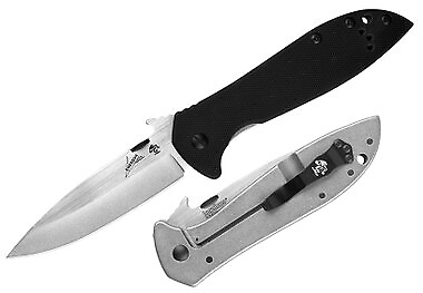#ad Kershaw Emerson CQC 4KXL D2 Steel Folding Knife 3.9quot; Plain Edge $39.98