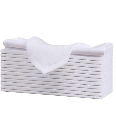 #ad FURNLIK Cloth Napkins White Soft and Washable Dinner Napkins Set of 12 20 x 2... $21.50