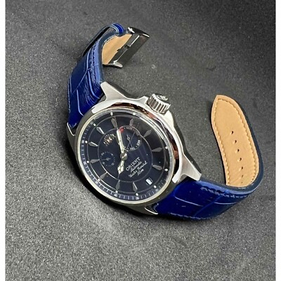 #ad Orient Mechanical Automatic Blue Mens Wristwatch Casual Diver From Japan Used $270.56