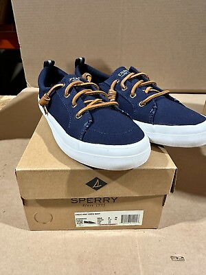 #ad Sperry Women#x27;s Navy Crest Vibe Sneaker Size 8 new with box $34.99