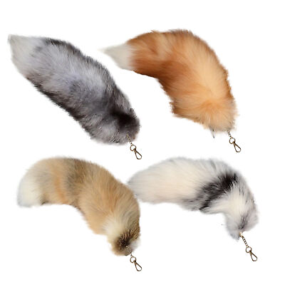 #ad Therian Tail Plush Keychain Long Pendant Cosplay Tail Animal Car Keyring $12.55
