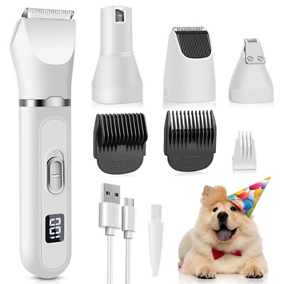 #ad Professional Pet Cat Dog Clippers Grooming Kit Pet Hair Trimmer Electric Shaver $18.79
