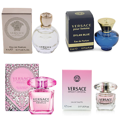 Set of 4 Different Fragrances by Versace for Women Mini Perfumes NEW IN BOX $28.91