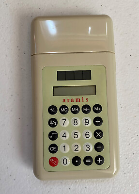 Vintage 1980#x27;s aramis cologne Calculator amp; Color Pen Holder Rare Giveaway Gift $99.99