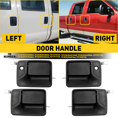 #ad New 4 Piece Exterior Door Handle Set For 1999 2009 Ford Super Duty Crew Cab USA $41.29