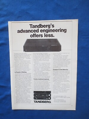#ad Tandberg TPA 3006A Amp Magazine Ad Audio Ideas Guide 1985 Original C $25.75