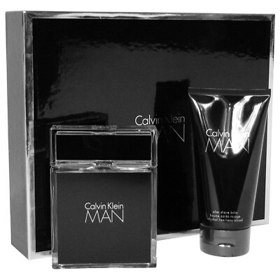 #ad Calvin Klein Man 2 PC giftset 3.4 Oz EDT Spray 5 Oz after shave balm for MEN $85.11