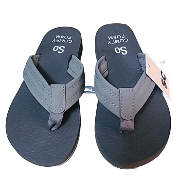#ad Kohl#x27;s So Comfy Foam Gray Thongs Flip Flop Sandals Size 5 NEW With Tags $8.00