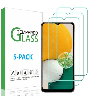 #ad 5 Pack HD Tempered Glass Screen Protector For Samsung Galaxy A12 A13 A32 5G $6.69