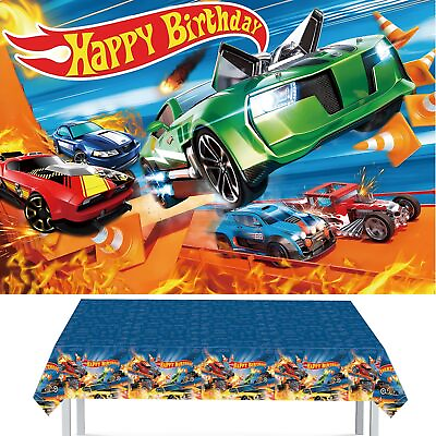 #ad Hot Race Car Themed Party Decorations Car Wheel Birthday Party Supplies Incl... $22.79