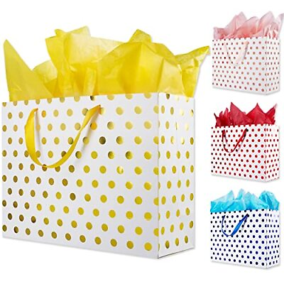 #ad 16quot; Extra Large Gift Bags for Presents with Tissue Paper for Birthday Party a... $25.27