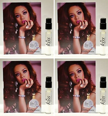 #ad 4 Vials Samples KISS by Rihanna for Women 0.05 oz 1.5 ml Eau de Parfum Spray NEW $6.99