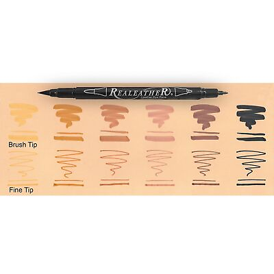 #ad Realeather Crafts Leather Markers 6 Pkg Earthtones $23.97