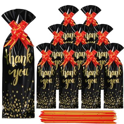 #ad #ad 100 Pcs Wine Gift Bags for Wine Bottles Thank You Wine Bags Cellophane Gift B... $17.52