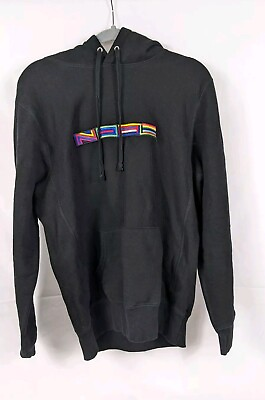 #ad Noah NYC Hoodie Men L Large in Black Embroidered Logo Sweatshirt Soho Designer $115.00