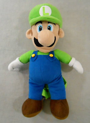 #ad Nintendo Luigi Plush Backpack Mario Bros 17 Inches Pocket Straps $13.49