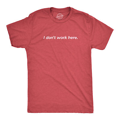 #ad Mens I Dont Work Here T shirt Funny Sarcastic Employee Gift Hilarious Saying $9.50