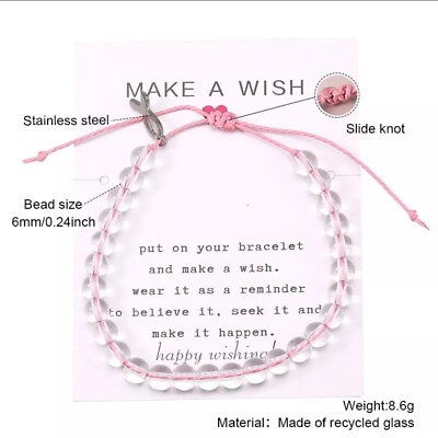 Women#x27;s Support Breast Cancer Awareness Jewelry Bracelet Benefits Charity BC1 $12.09