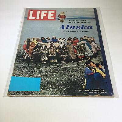 #ad VTG Life Magazine October 1 1965 High Promise Alaska The 49th State In Color $13.95