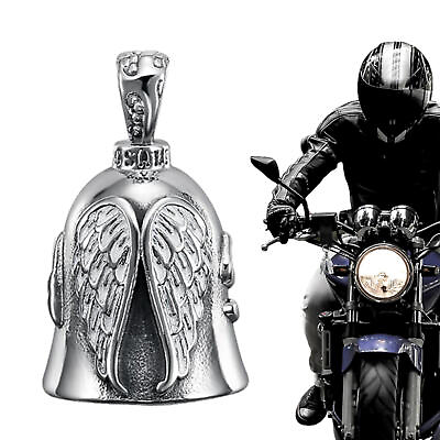 #ad White Winged Motorcycle Bell Angel Guardian Biker Riding Bell $12.41