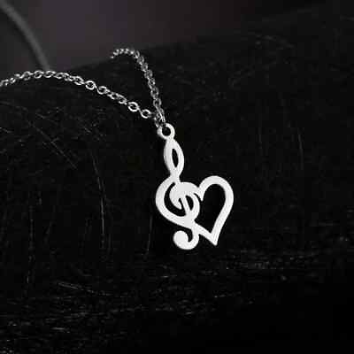 #ad STAINLESS STEEL MUSICAL MUSIC NOTE TEACHER GIFT MOM SILVER HEART CHRISTMAS CLEF $11.00
