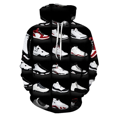 #ad Basketball Sneaker Shoe Hip Pop Sports Hoodie Sweatshirt Sweater Pullover Jacket $26.99