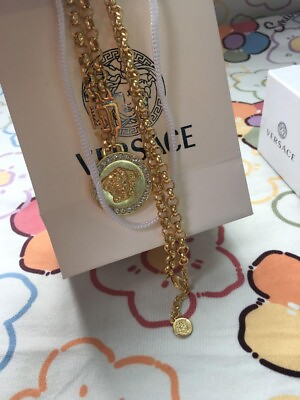 #ad VERSACE Necklace for Women Box Included GOLD Excellent Condition Authentic $239.99
